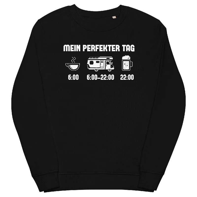 Mein Perfekter Tag - Unisex Premium Organic Sweatshirt Hoodie with Velcro Closure Adjustable Secure