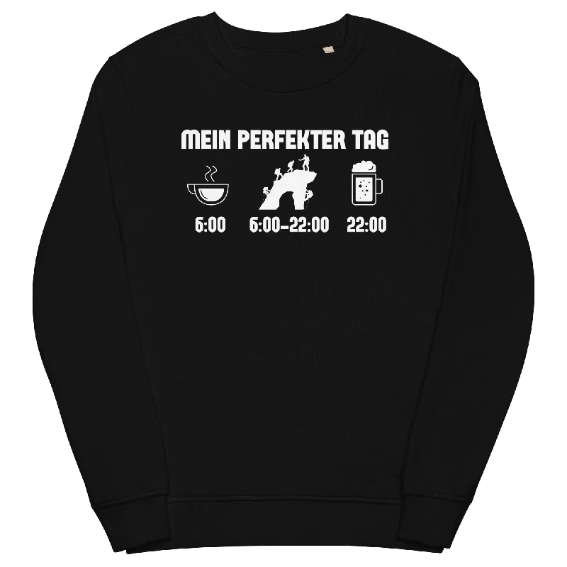 Mein Perfekter Tag - Unisex Premium Organic Sweatshirt Hoodie with V-Neck Classic Versatile