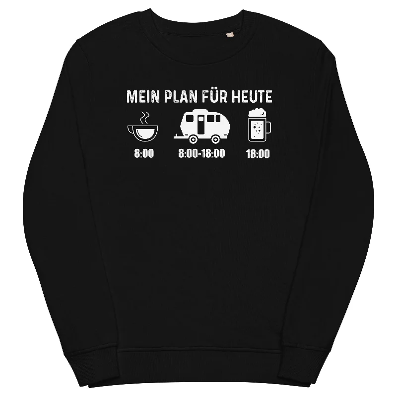 Mein Plan Für Heute 2 - Unisex Premium Organic Sweatshirt Hoodie with Hem Elastic Stretchable Comfortable