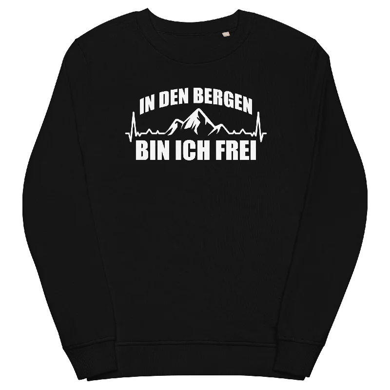 In Den Bergen Bin Ich Frei 1 - Unisex Premium Organic Sweatshirt Hoodie with Slim Fit Tailored Modern