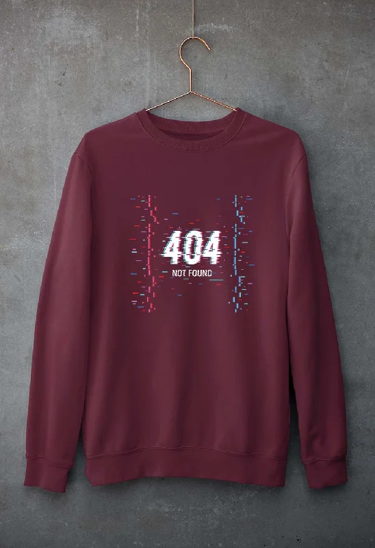 404 Unisex Sweatshirt for Men/Women Hoodie with Hem Patch Decorative Personalized