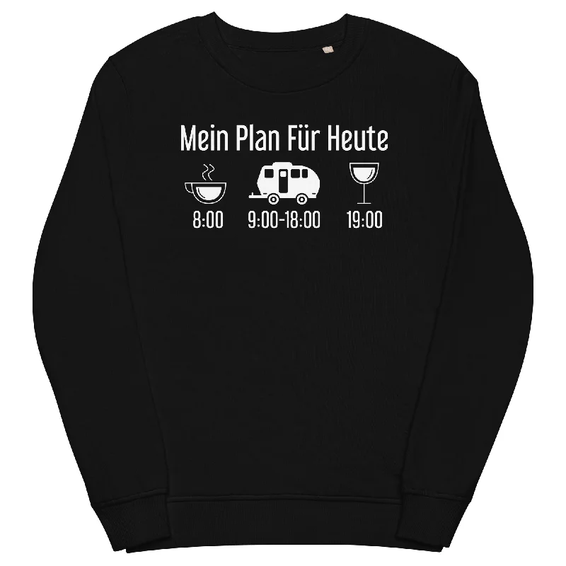 Mein Plan Für Heute 2 - Unisex Premium Organic Sweatshirt Hoodie with Hem Lace Feminine Delicate