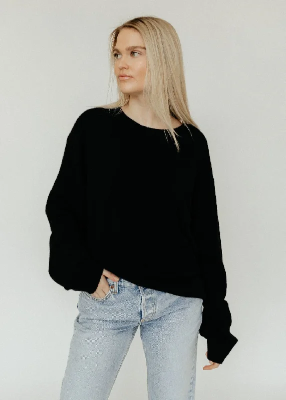 Éterne James Cashmere Sweater in Black Fitted Slim Tailored