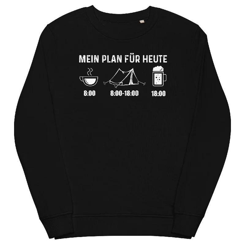 Mein Plan Für Heute 1 - Unisex Premium Organic Sweatshirt Hoodie with Patch Decorative Personalized