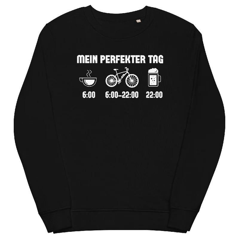 Mein Perfekter Tag - Unisex Premium Organic Sweatshirt Hoodie with Half-Zip Sporty Casual