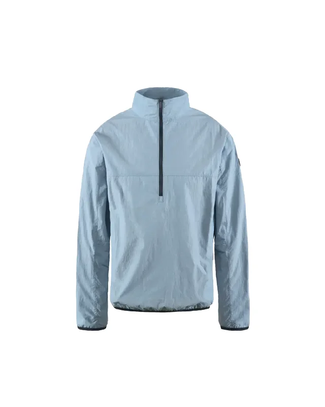 Recycled Half-Zip Shell Jacket - Pale Blue Insulated Jacket Fitted Jacket Loose Jacket