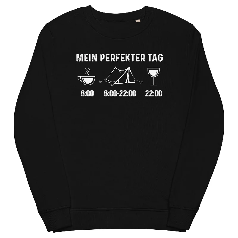 Mein Perfekter Tag 1 - Unisex Premium Organic Sweatshirt Hoodie with Monochrome Minimalist Simple