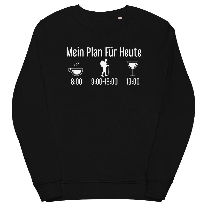 Mein Plan Für Heute - Unisex Premium Organic Sweatshirt Hoodie with Color Block Contrast Stylish