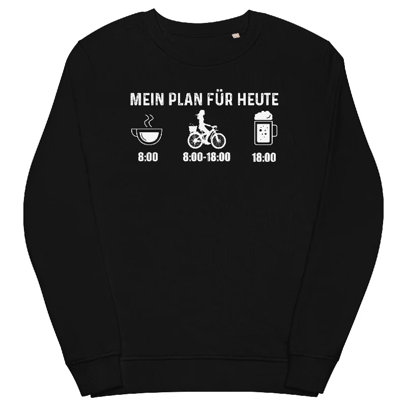 Mein Plan Für Heute 2 - Unisex Premium Organic Sweatshirt Hoodie with Side Slits Relaxed Casual