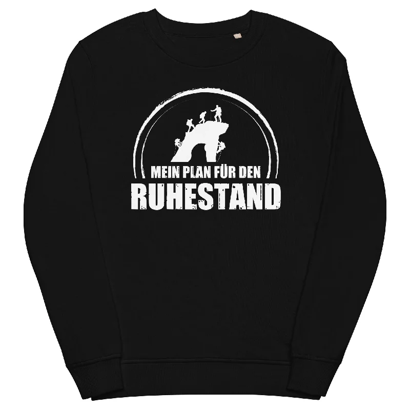 Mein Plan Fur Den Ruhestand - Unisex Premium Organic Sweatshirt Hoodie with Hem Ribbing Snug Secure