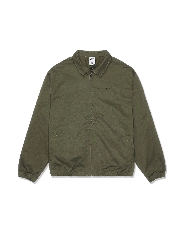 Life Harrington Woven Jacket - Cargo Khaki / Cargo Khaki Denim Jacket Leather Jacket Suede Jacket