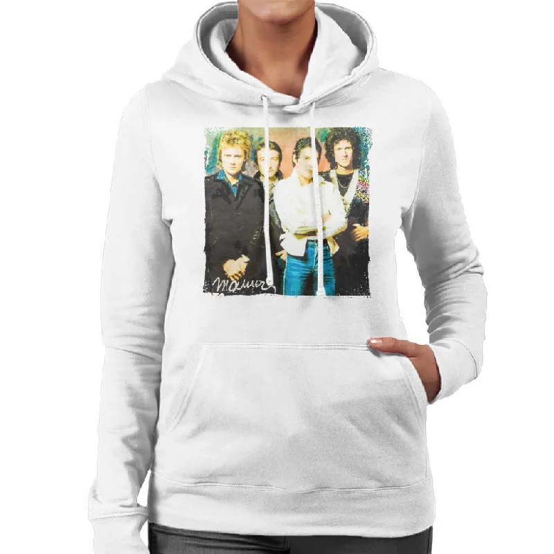 Sidney Maurer Original Portrait Of Queen Women's Hooded Sweatshirt Hoodie with Hem Elastic Stretchable Comfortable