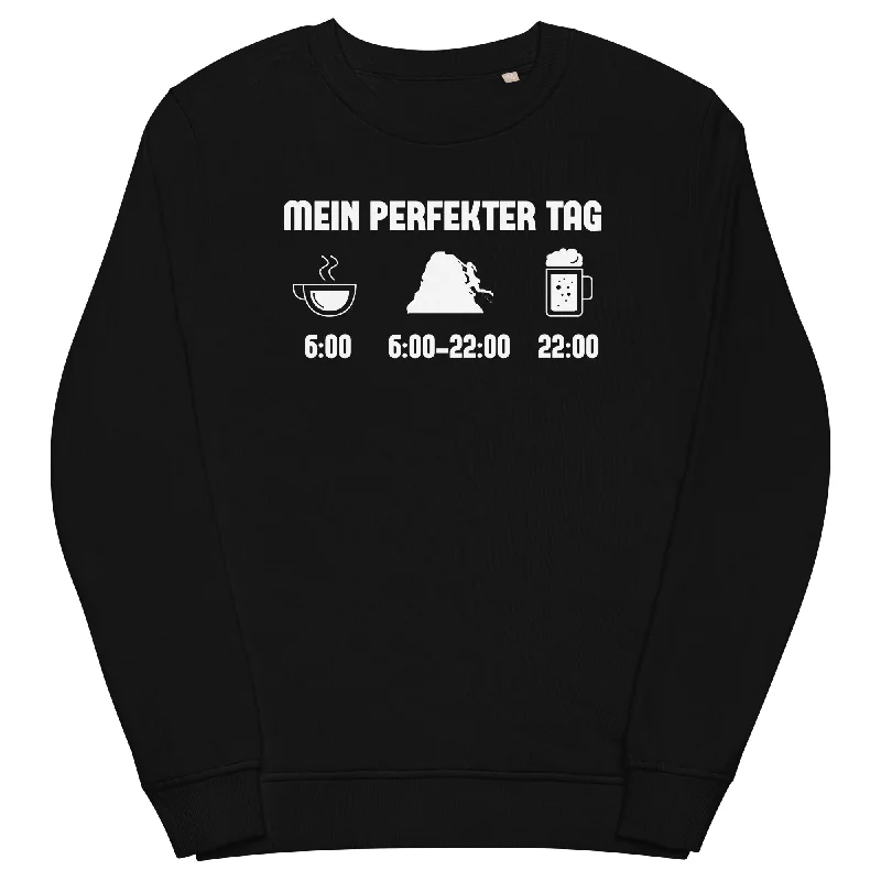 Mein Perfekter Tag 1 - Unisex Premium Organic Sweatshirt Hoodie with Emblem Brand Identity