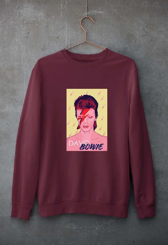 David Bowie Unisex Sweatshirt for Men/Women Hoodie with Monochrome Minimalist Simple