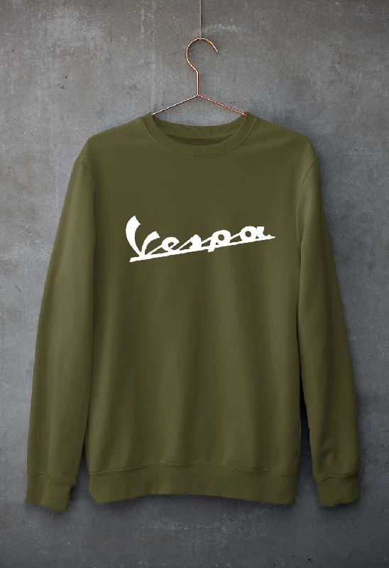 Vespa Unisex Sweatshirt for Men/Women Hoodie with Half-Zip Sporty Casual