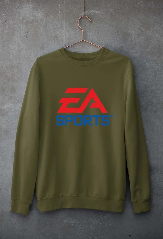 EA Sports Unisex Sweatshirt for Men/Women Hoodie with Back Slit Movement Comfort