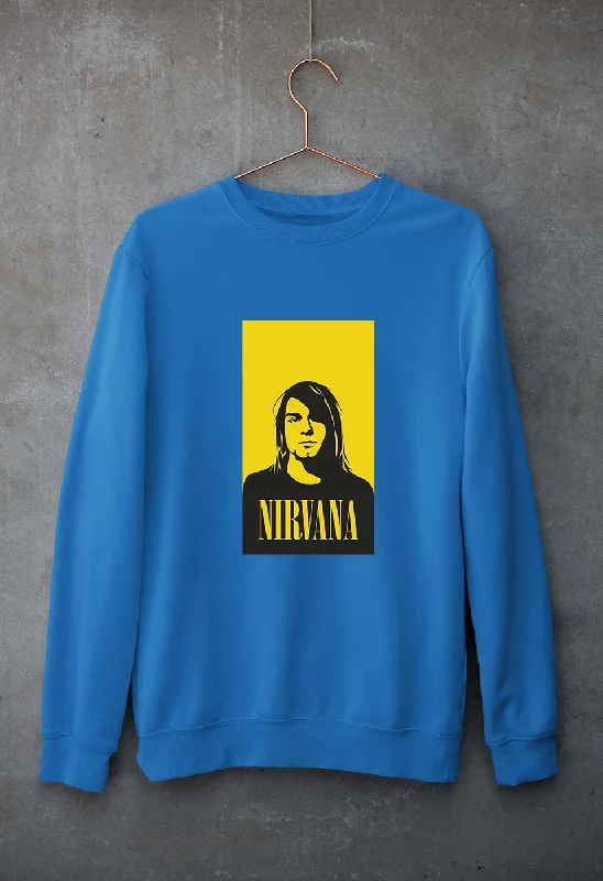 Nirvana Unisex Sweatshirt for Men/Women Hoodie with Raglan Sleeves Sporty Comfortable