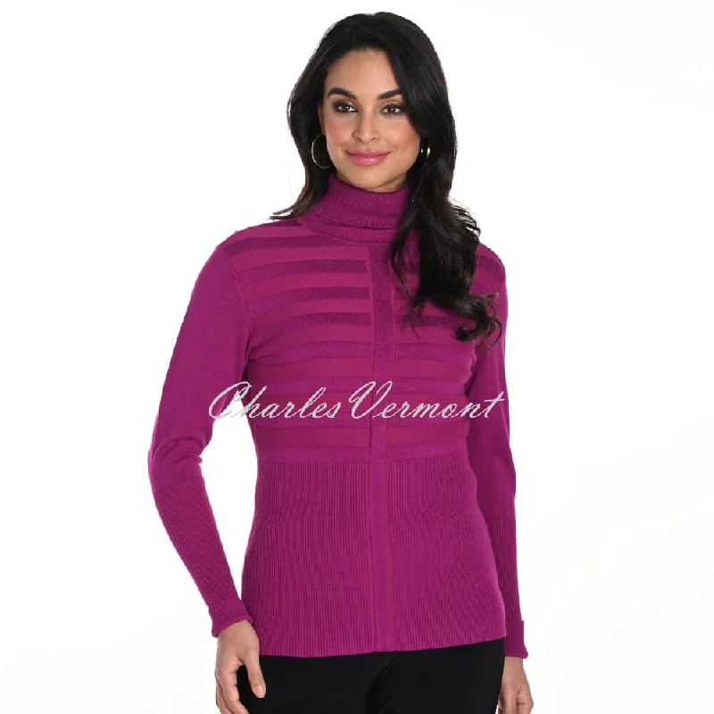 Frank Lyman Turtleneck Sweater - Style 234140U (Magenta) Welt Pockets Slit Pockets Flap Pockets Frank Lyman Turtleneck Sweater - Style 234140U (Magenta) Welt Pockets Slit Pockets Flap Pockets