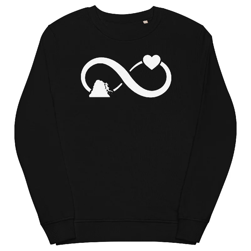 Infinity Heart and Climbing 1 - Unisex Premium Organic Sweatshirt Hoodie with Reflective Safety Nightwear