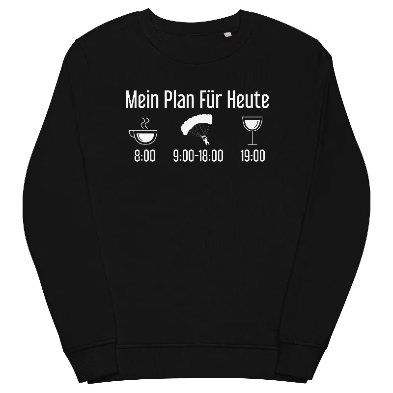 Mein Plan Für Heute 1 - Unisex Premium Organic Sweatshirt Hoodie with Drawcord Adjustable Secure