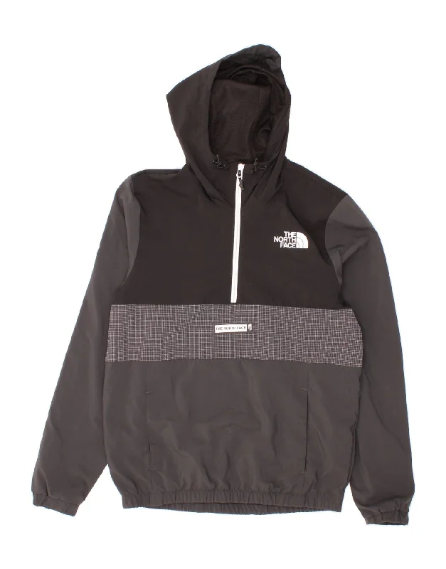 THE NORTH FACE Mens Hooded Anorak Jacket UK 36 Small Grey Colourblock Knit Fabric Woven Fabric Fleece Fabric THE NORTH FACE Mens Hooded Anorak Jacket UK 36 Small Grey Colourblock Knit Fabric Woven Fabric Fleece Fabric