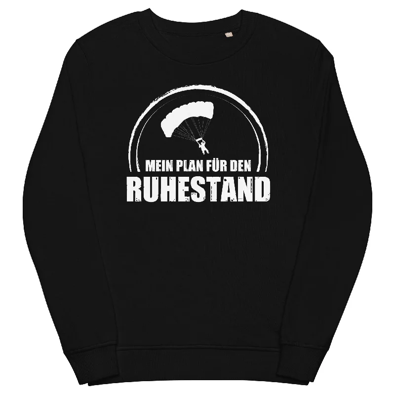 Mein Plan Fur Den Ruhestand 1 - Unisex Premium Organic Sweatshirt Hoodie with High-Low Hem Asymmetrical Trendy