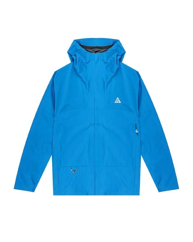 Storm-Fit Cascade Rain Jacket - Light Photo Blue / White Cardigan Sweater Pullover