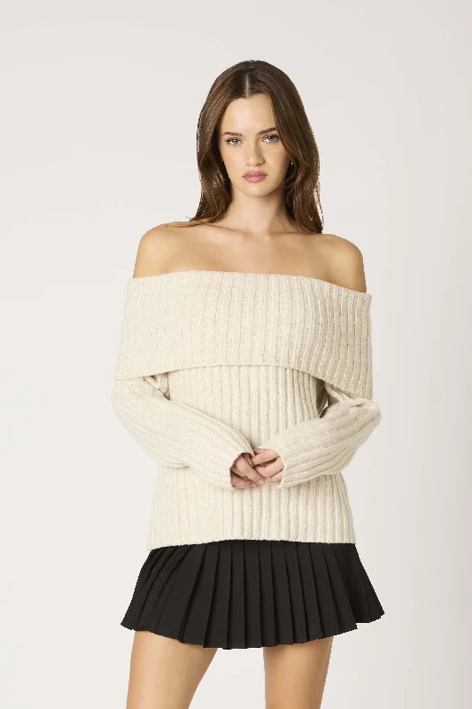 She's the One Off Shoulder Sweater Oversized Loose Flowy