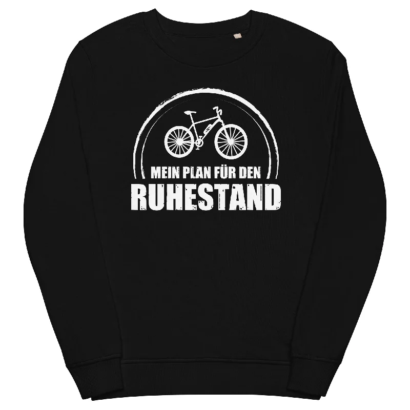 Mein Plan Fur Den Ruhestand - Unisex Premium Organic Sweatshirt Hoodie with Hem Embroidery Detailed Premium