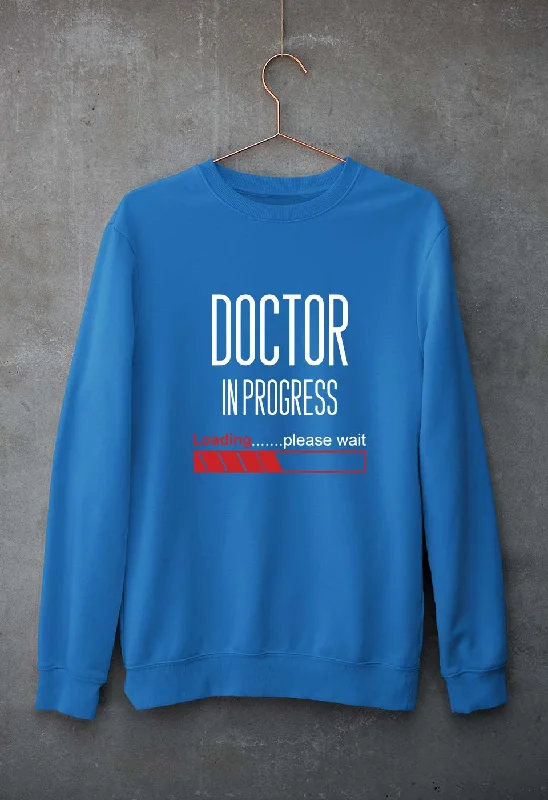 Doctor in progress Unisex Sweatshirt for Men/Women Hoodie with Batwing Sleeves Loose Dramatic