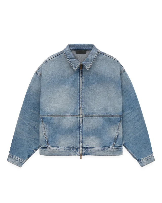 Denim Jacket - Medium Wash Denim Jacket Leather Jacket Suede Jacket