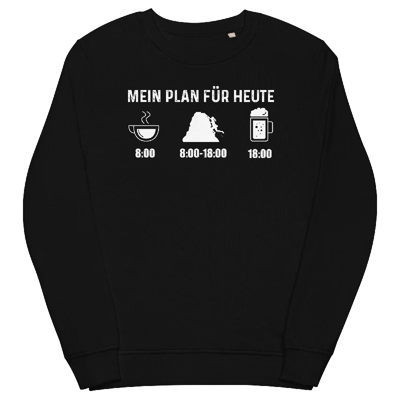 Mein Plan Für Heute 1 - Unisex Premium Organic Sweatshirt Hoodie with Logo Branding Identity