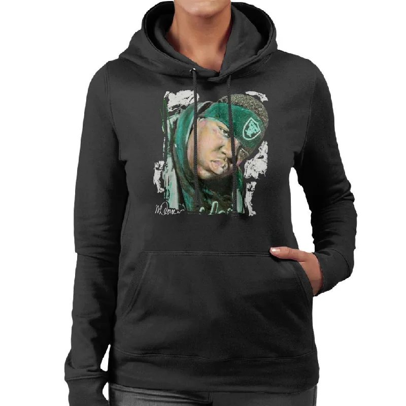 Sidney Maurer Original Portrait Of Notorious BIG Women's Hooded Sweatshirt Hoodie with Hem Ribbing Snug Secure