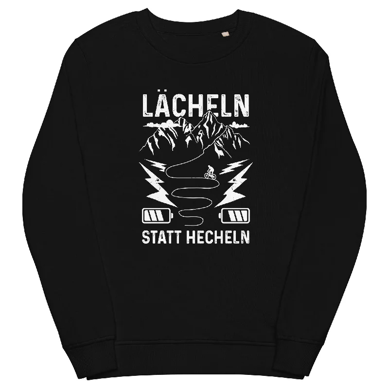 Lächeln statt hecheln - Unisex Premium Organic Sweatshirt Hoodie with Stripes Bold Sporty