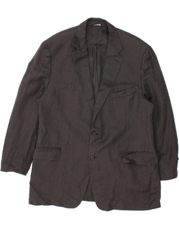 BROOKS BROTHERS Mens 2 Button Blazer Jacket IT 54 2XL Grey Wool Wool Fabric Cashmere Fabric Tweed Fabric BROOKS BROTHERS Mens 2 Button Blazer Jacket IT 54 2XL Grey Wool Wool Fabric Cashmere Fabric Tweed Fabric