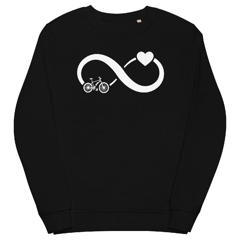 Infinity Heart and E-Bike - Unisex Premium Organic Sweatshirt Hoodie with Illustration Artistic Creative