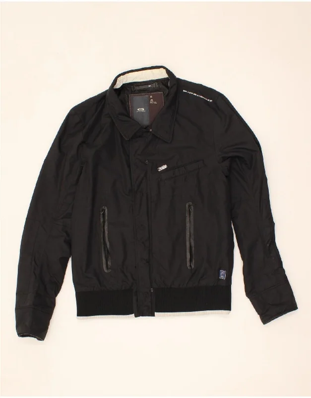 G-STAR Mens Bomber Jacket UK 38 Medium Black Polyamide Fleece Fabric Down Fabric Feather Fabric G-STAR Mens Bomber Jacket UK 38 Medium Black Polyamide Fleece Fabric Down Fabric Feather Fabric