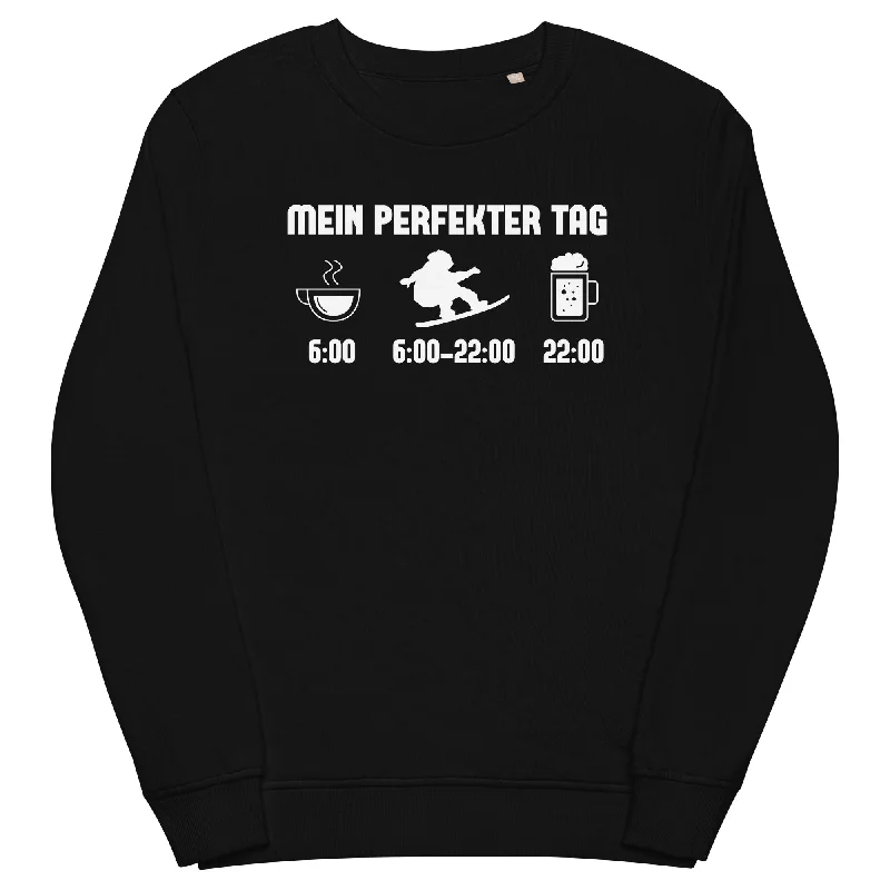 Mein Perfekter Tag - Unisex Premium Organic Sweatshirt Hoodie with Longline Fit Extended Stylish