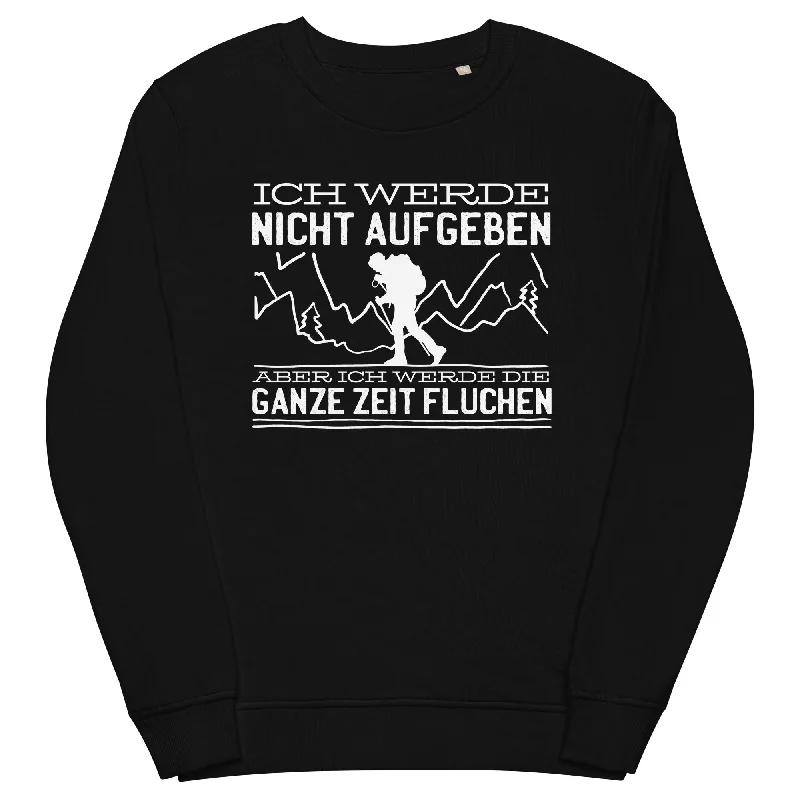 Ich werde nicht aufgeben aber fluchen - Unisex Premium Organic Sweatshirt Hoodie with Bell Sleeves Flared Feminine