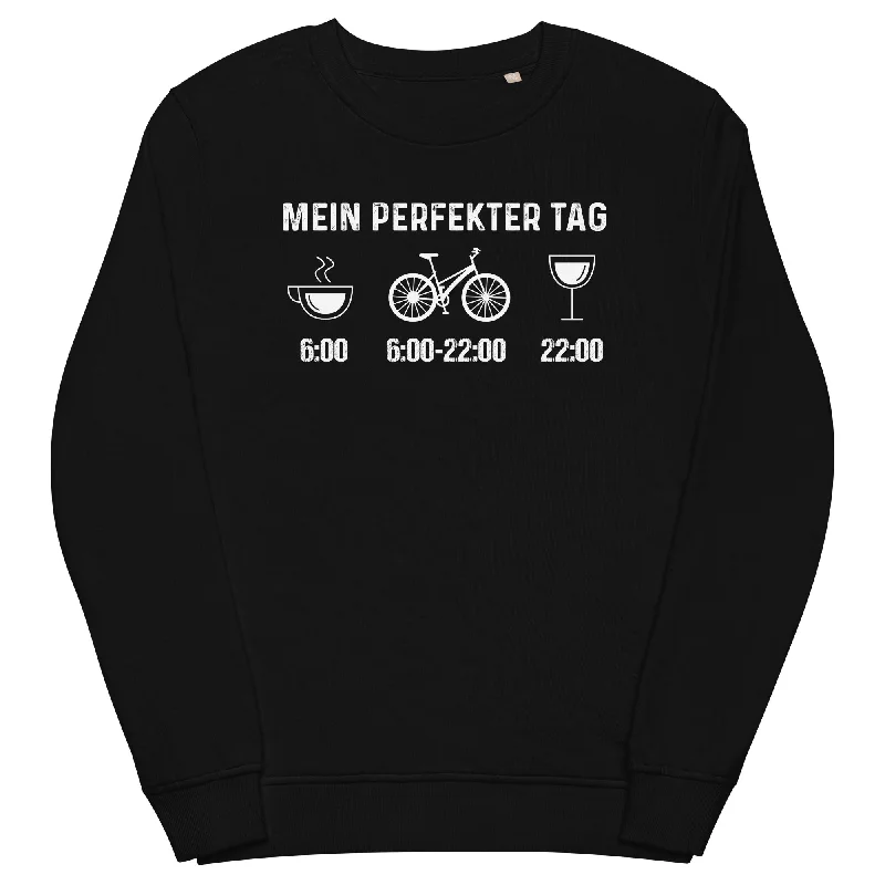 Mein Perfekter Tag - Unisex Premium Organic Sweatshirt Hoodie with Hidden Zipper Minimalist Clean