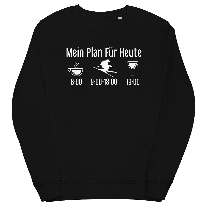 Mein Plan Für Heute - Unisex Premium Organic Sweatshirt Hoodie with Lace Feminine Delicate