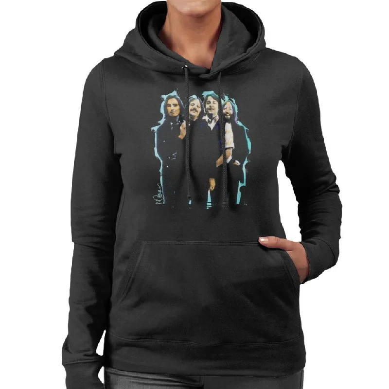 Sidney Maurer Original Portrait Of The Beatles Long Hair Women's Hooded Sweatshirt Hoodie with Hem Elastic Stretchable Comfortable