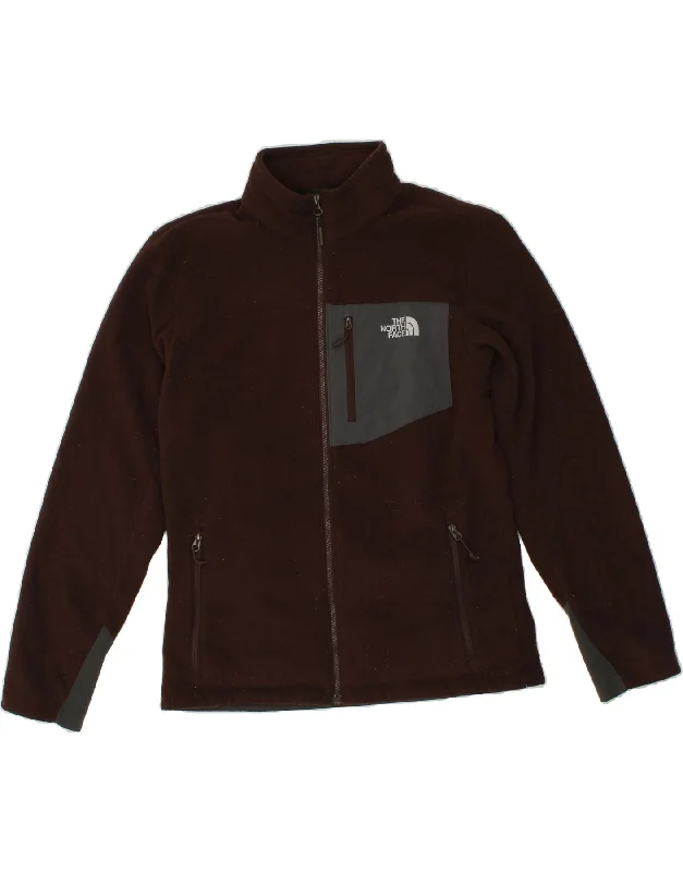 THE NORTH FACE Mens Fleece Jacket UK 38 Medium Brown Polyester Welt Pockets Slit Pockets Flap Pockets THE NORTH FACE Mens Fleece Jacket UK 38 Medium Brown Polyester Welt Pockets Slit Pockets Flap Pockets
