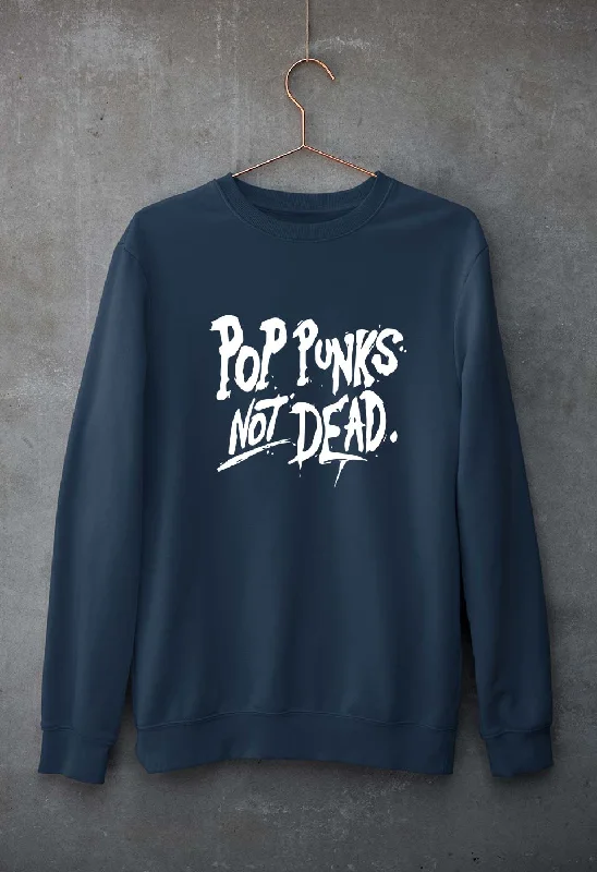 Pop Punks Not Dead Unisex Sweatshirt for Men/Women Hoodie with Hem Drawcord Adjustable Customizable