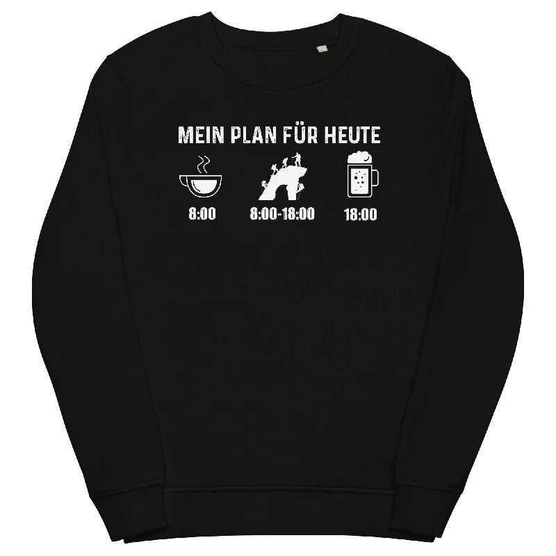 Mein Plan Für Heute - Unisex Premium Organic Sweatshirt Hoodie with Reflective Safety Nightwear