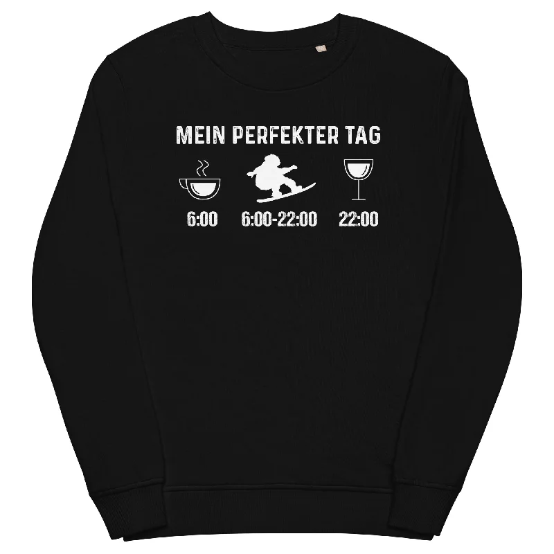 Mein Perfekter Tag 1 - Unisex Premium Organic Sweatshirt Hoodie with Fur Luxurious Winter