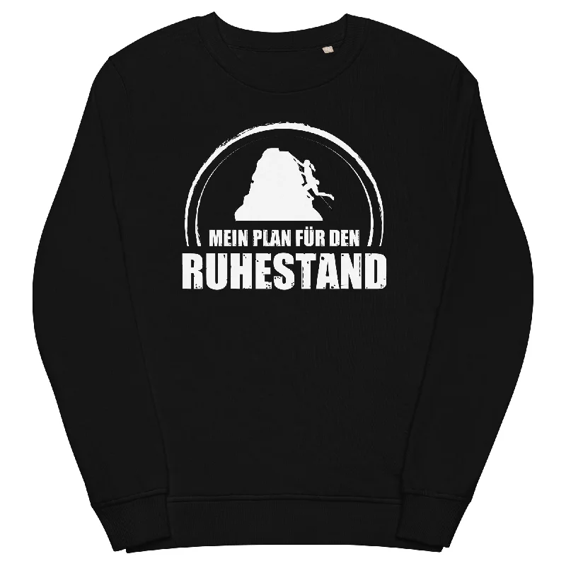 Mein Plan Fur Den Ruhestand 1 - Unisex Premium Organic Sweatshirt Hoodie with Magnetic Closure Innovative Modern