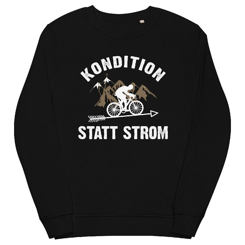 Kondition statt Strom - Unisex Premium Organic Sweatshirt Hoodie with Emblem Brand Identity