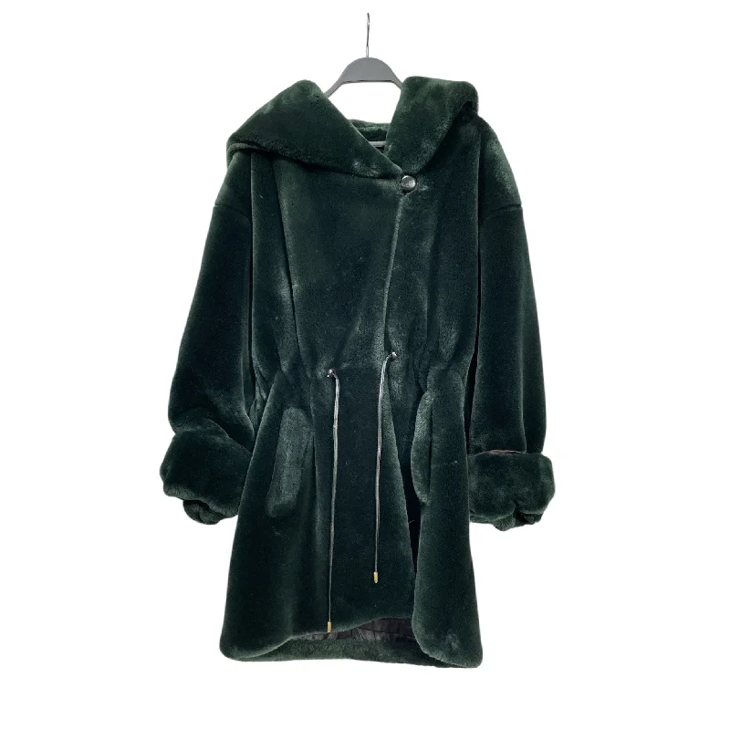 MARVIN RICHARDS/Coat/M/Fur/GRN/Forest Green Mesh Canvas Denim