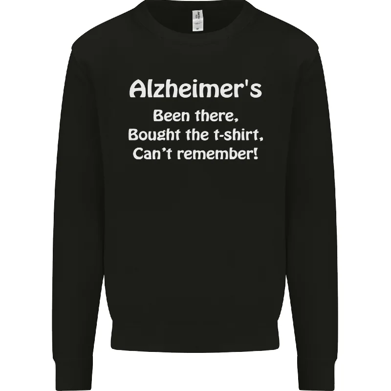 Alzheimers Been There Funny Slogan Mens Sweatshirt Jumper Hoodie with Neon Bright Vibrant